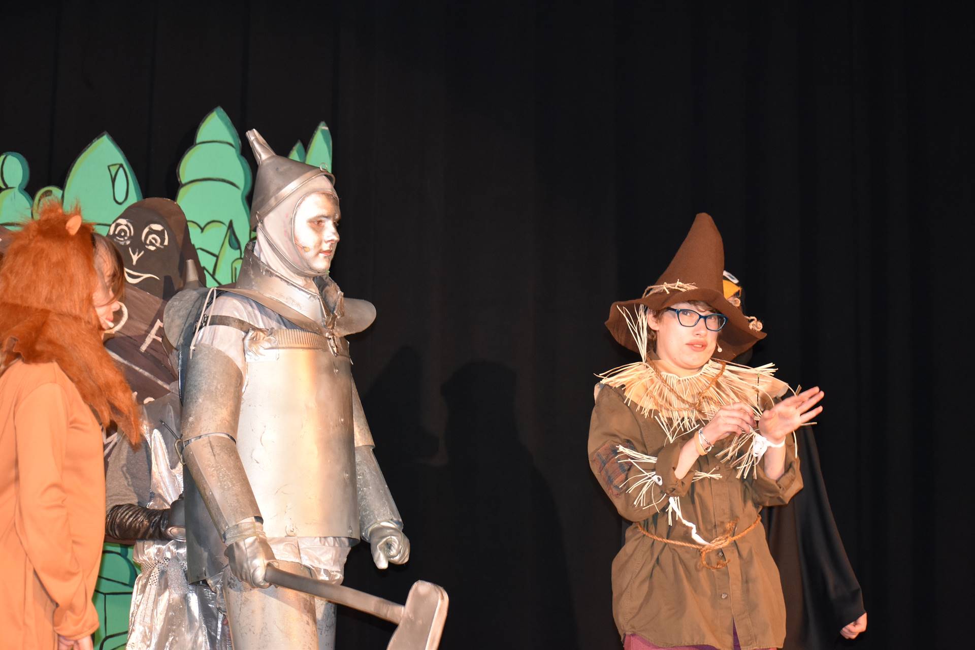 Tin Man, Cowardly Lion and Scarecrow from the Wizard of Oz junior musical